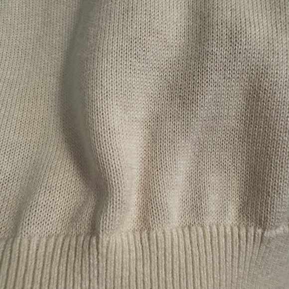 Crush Pull Over Hoodie Sweatshirt in Cream - Women’s Cotton Silk Cashmere Blend - Picture 4 of 9